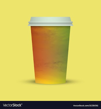 Watercolor coffee cup to go vector image