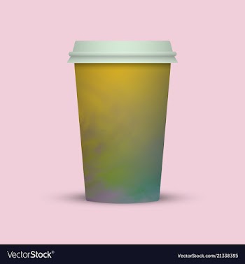 Watercolor coffee cup to go vector image