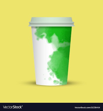 Watercolor coffee cup to go vector image