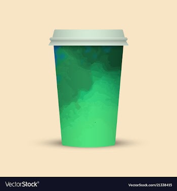Watercolor coffee cup to go vector image