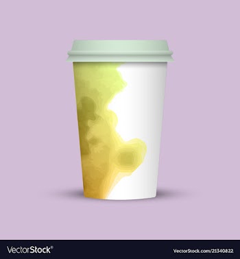 Watercolor coffee cup to go vector image