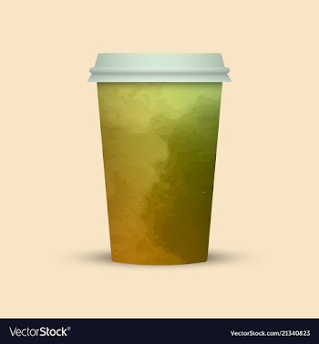 Watercolor coffee cup to go vector image