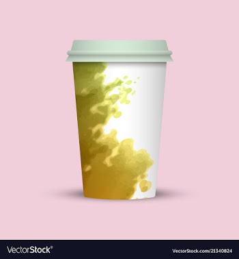 Watercolor coffee cup to go vector image