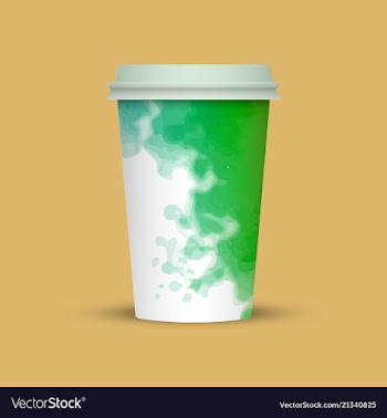 Watercolor coffee cup to go vector image