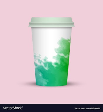 Watercolor coffee cup to go vector image