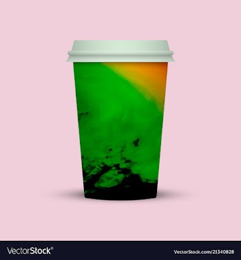 Watercolor coffee cup to go vector image