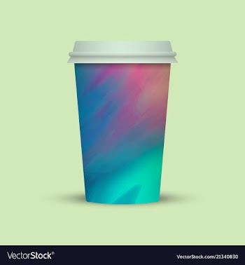 Watercolor coffee cup to go vector image