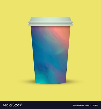 Watercolor coffee cup to go vector image