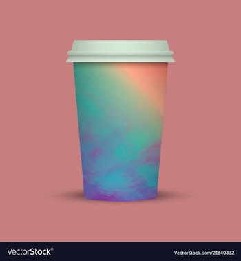 Watercolor coffee cup to go vector image