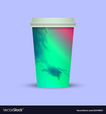 Watercolor coffee cup to go vector image