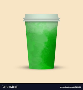 Watercolor coffee cup to go vector image