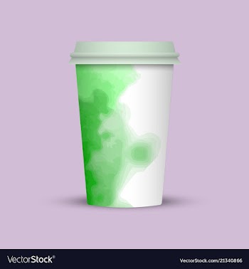 Watercolor coffee cup to go vector image