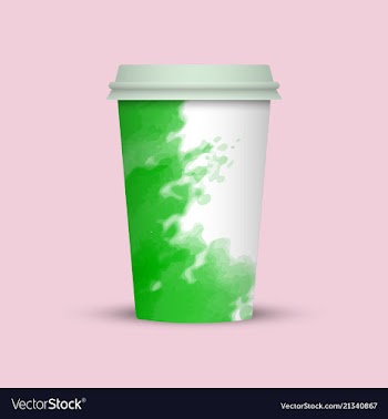 Watercolor coffee cup to go vector image