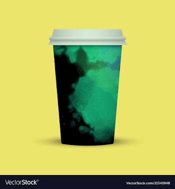 Watercolor coffee cup to go vector image