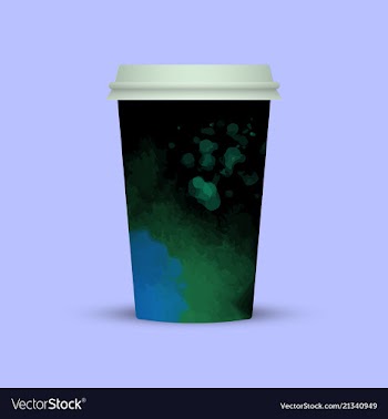 Watercolor coffee cup to go vector image