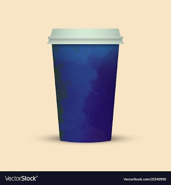 Watercolor coffee cup to go vector image