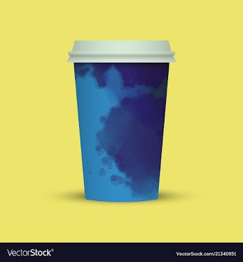 Watercolor coffee cup to go vector image