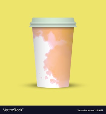 Watercolor coffee cup vector image