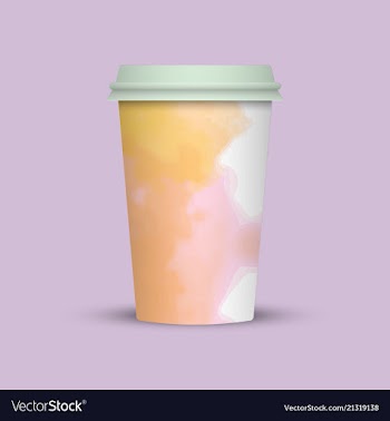 Watercolor coffee cup vector image