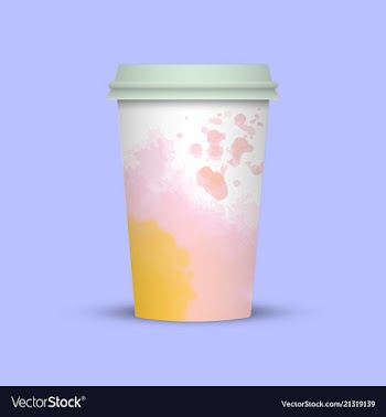 Watercolor coffee cup vector image
