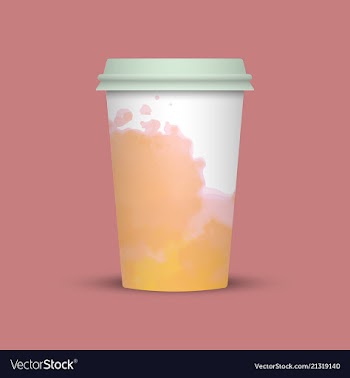 Watercolor coffee cup vector image