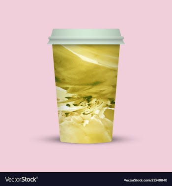 Watercolor coffee cup vector image