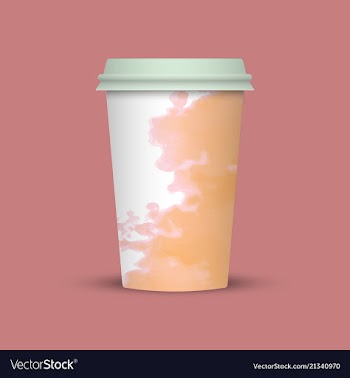 Watercolor coffee cup vector image