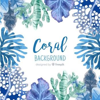 Watercolor coral background Free Vector