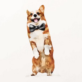 Watercolor corgi dog illustration vector | Free Vector Illustration - rawpixel