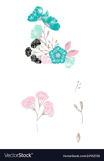 Watercolor design element bird banners and vector image