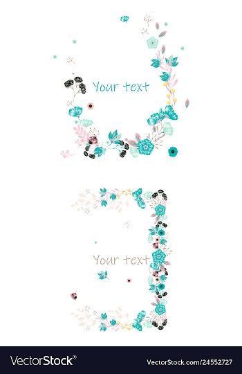 Watercolor design element bird banners and vector image