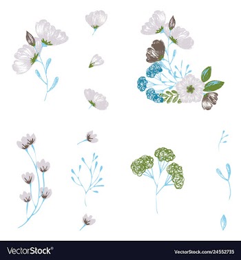 Watercolor design element bird banners and vector image