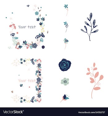 Watercolor design element bird banners and vector image