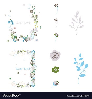 Watercolor design element bird banners and vector image