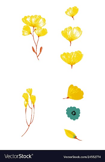 Watercolor design element bird banners and vector image