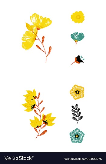 Watercolor design element bird banners and vector image
