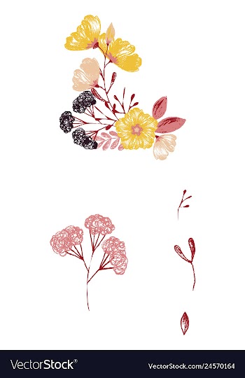 Watercolor design element bird banners and vector image