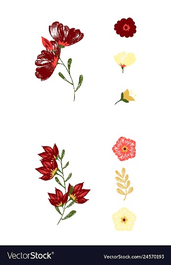 Watercolor design element bird banners and vector image