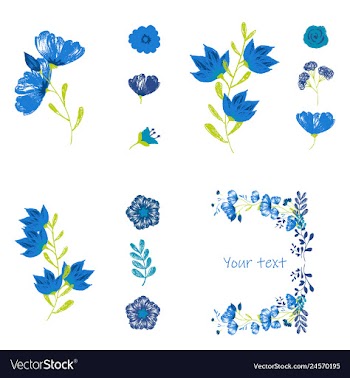 Watercolor design element bird banners and vector image