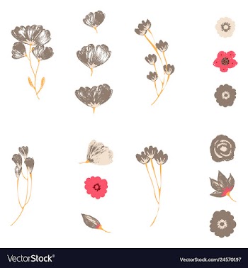 Watercolor design element bird banners and vector image