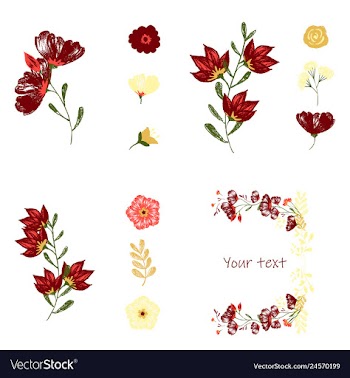Watercolor design element bird banners and vector image