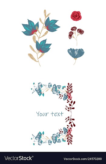 Watercolor design element bird banners and vector image