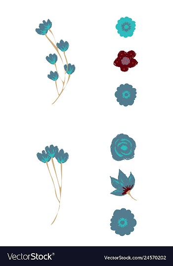 Watercolor design element bird banners and vector image