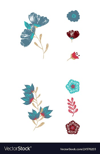 Watercolor design element bird banners and vector image