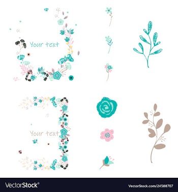 Watercolor design element bird banners and vector image