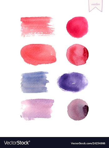 Watercolor design elements vector image