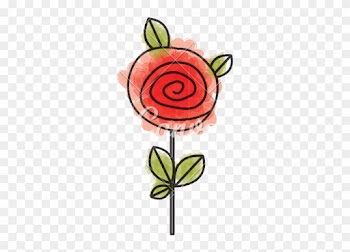 Watercolor Drawing Red Rose - Red Roses Drawing Watercolor