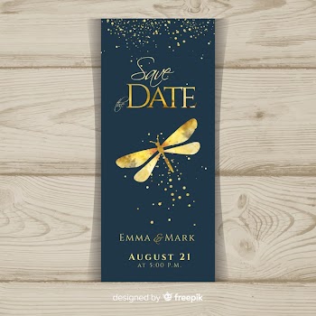 Watercolor elegant invitation card template Free Vector