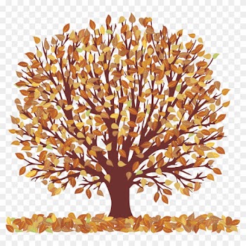 Watercolor Fall Flower Clipart Fall Wedding Floral - Tree With Falling Leaves Clip Art