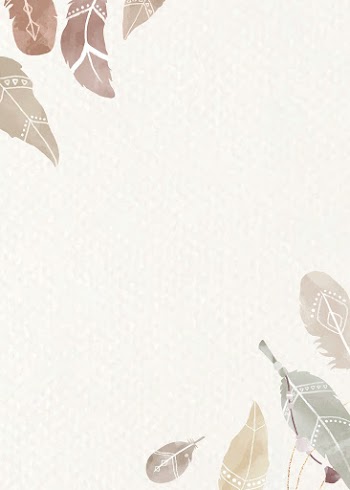 Watercolor feather border vector Bohemian style